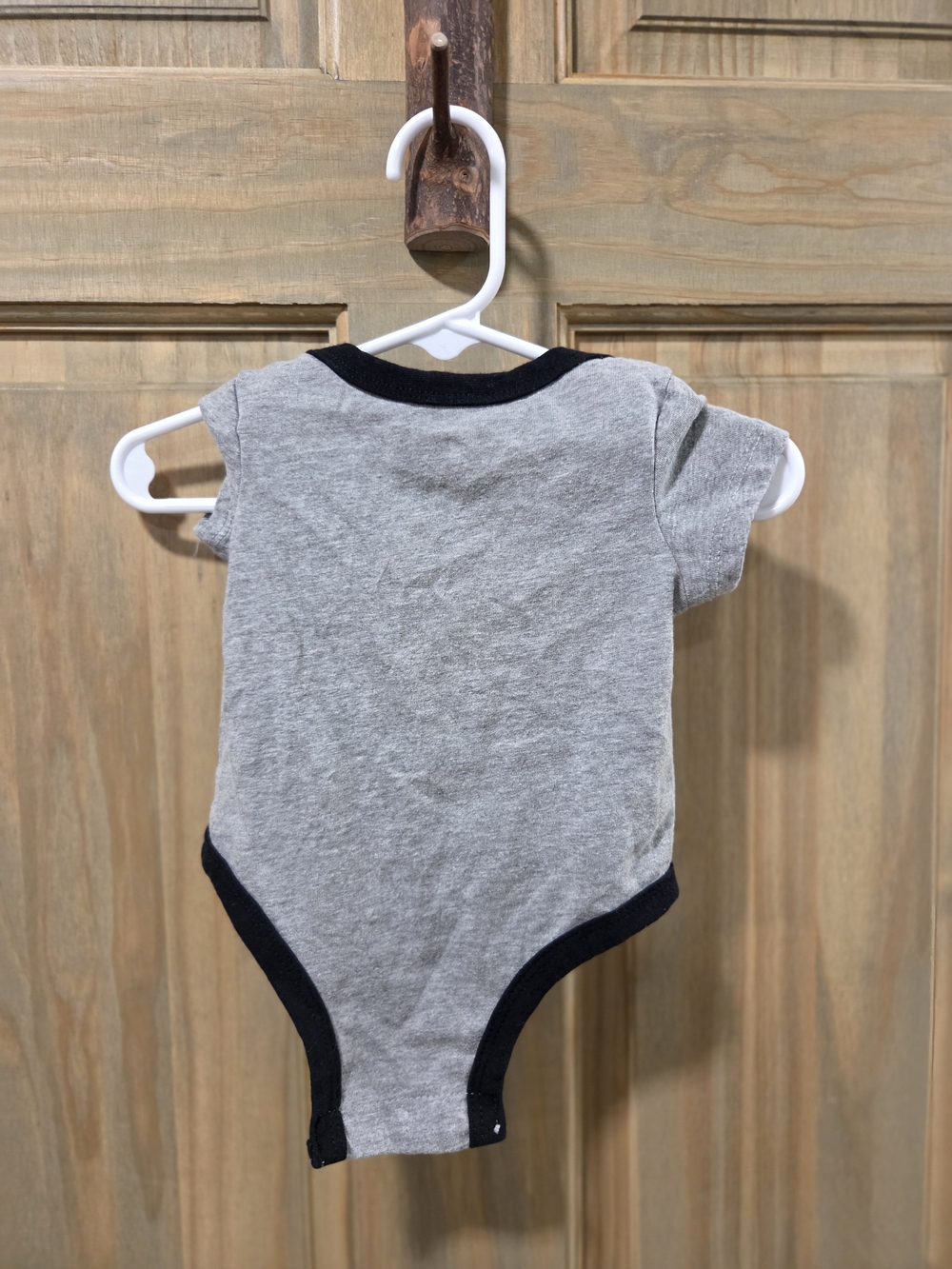 Nike Grey and Black Baby One-Piece Bodysuit with 'Just Do It.' Print - Picture 2 of 2
